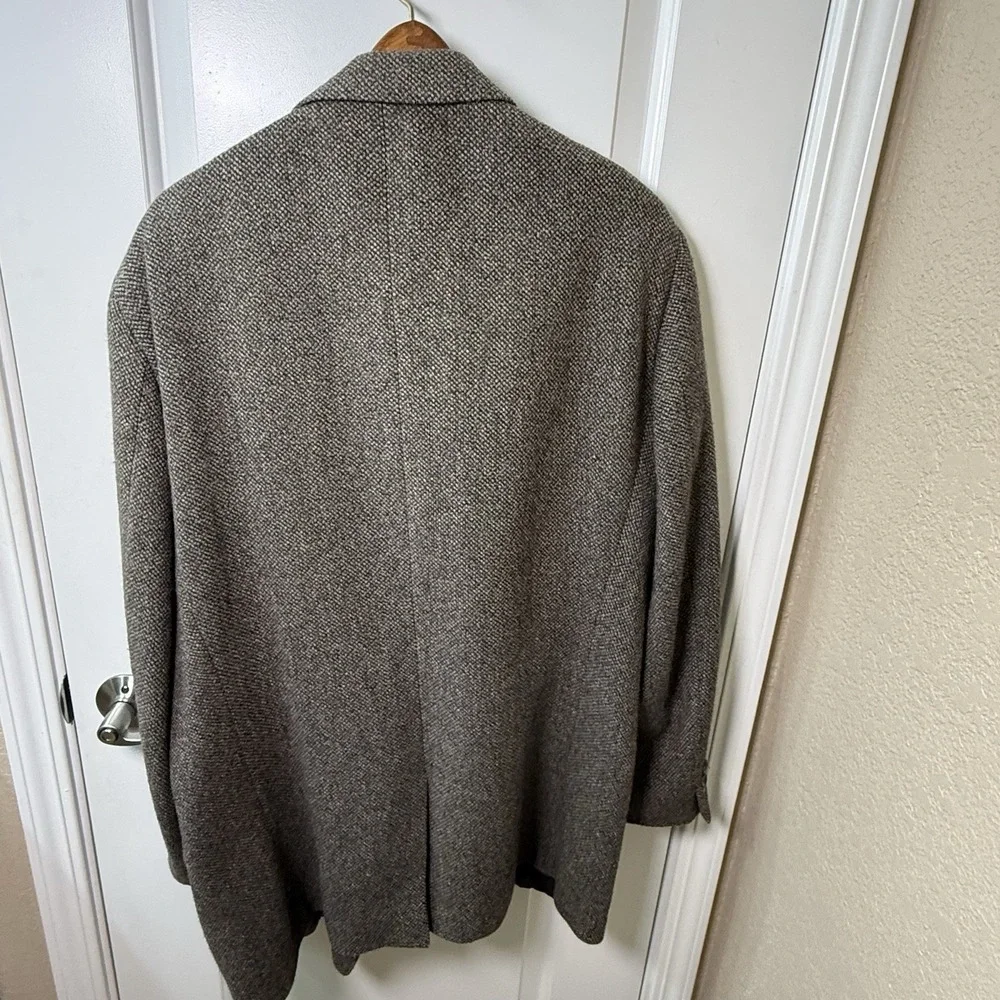 Vintage Banana Republic Blazer Mens 46L Brown Wool Blend Made Italy Sport Coat